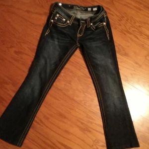 Miss Me Thick Saddle Stitch Border Bootcut Jean